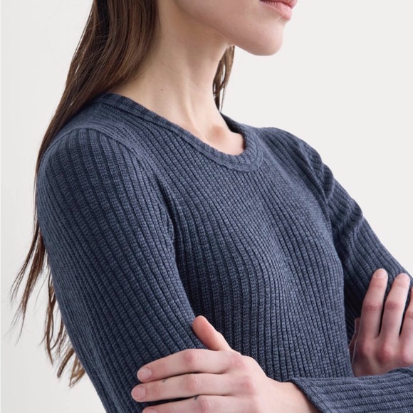Everlane The Cozy Rib long sleeve knit tee - Picture 3 of 9